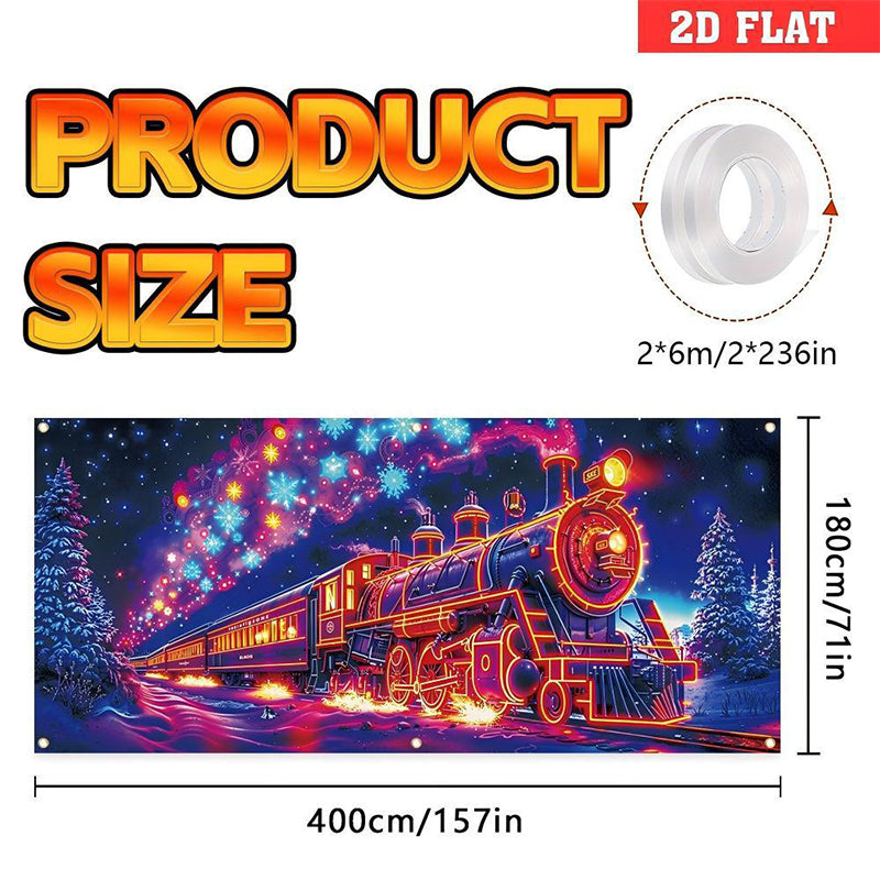 🎄Świąteczna wyprzedaż - 40% ZNIŻKI! Świąteczny baner na drzwi garażowe