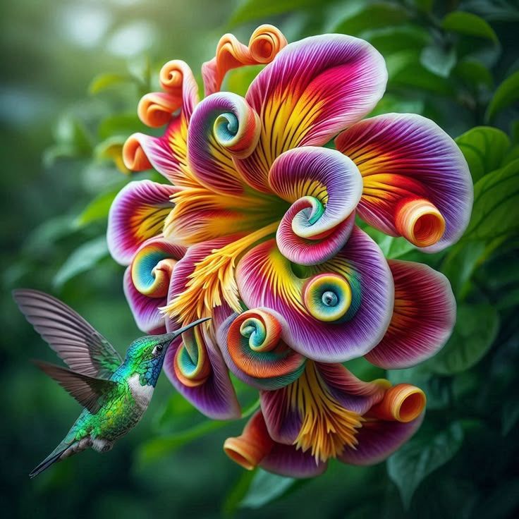 🌈Nasiona kwiatów Rainbow Swirl Spiral – rzadki kwiat