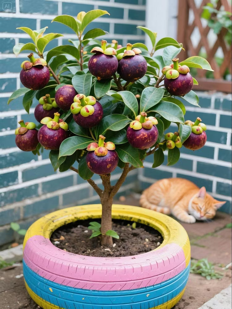 👑 Sadzonka drzewa mangostanu Purple Crown – uprawiaj wyjątkowe fioletowe owoce w domu
