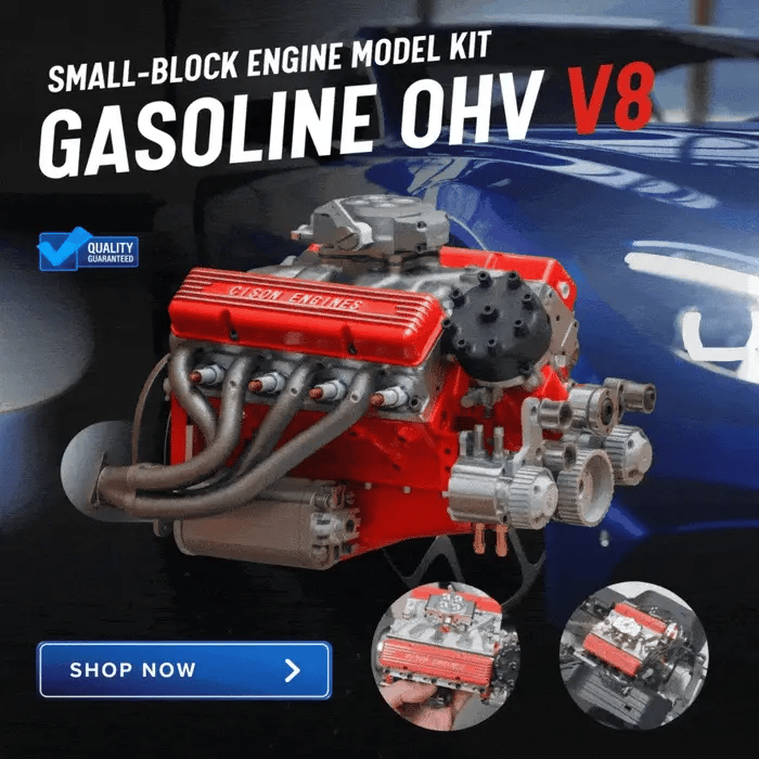 🔥 Ryczący silnik V8!