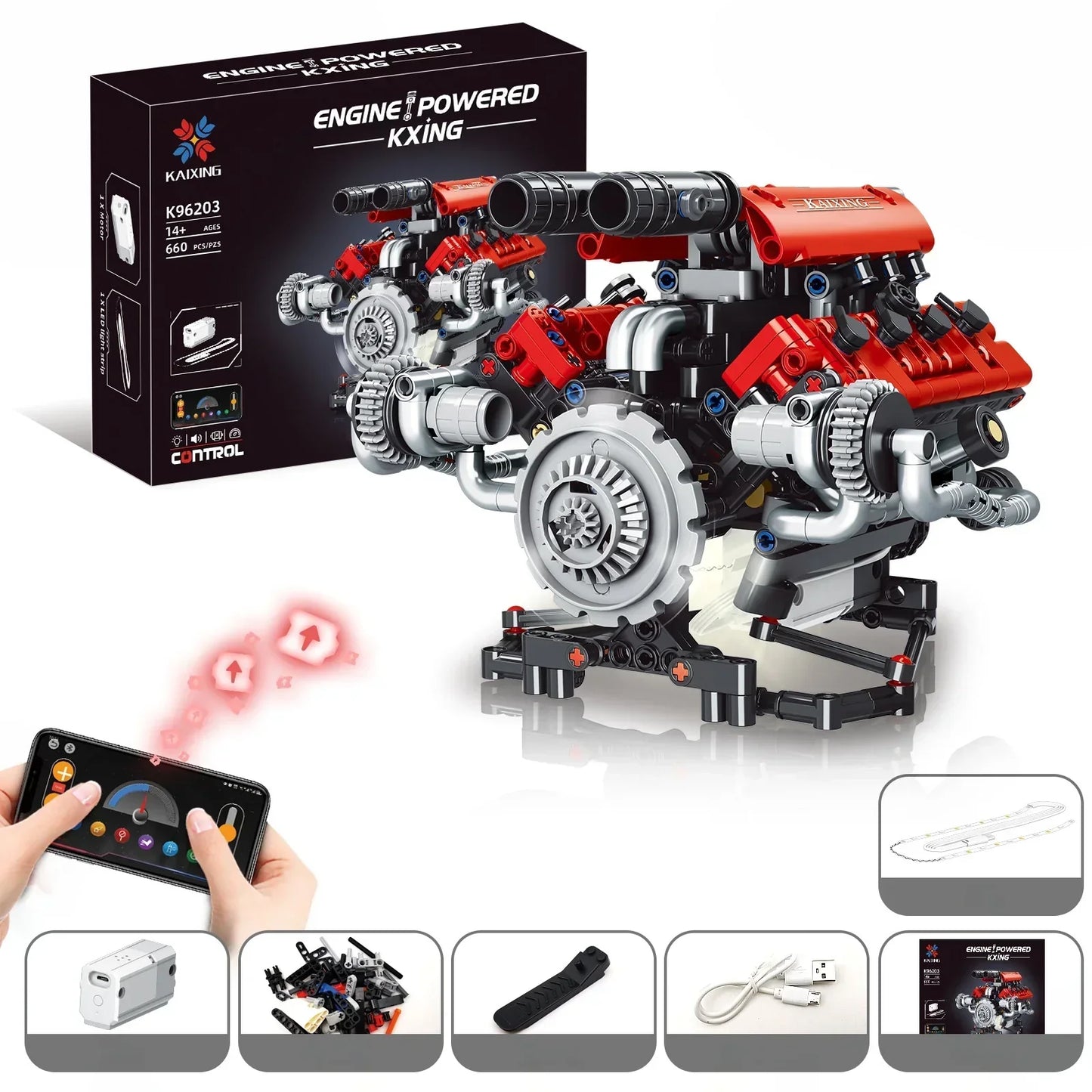 🔥 Ryczący silnik V8!