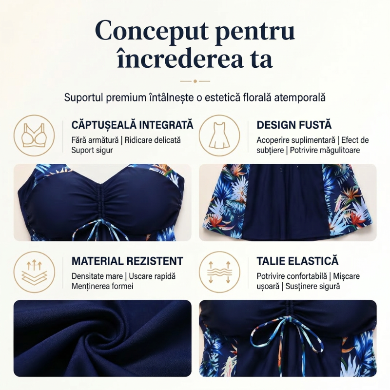 🏖️ Bezrękawnikowe stroje kąpielowe z nadrukiem i dekoltem w serek dla kobiet