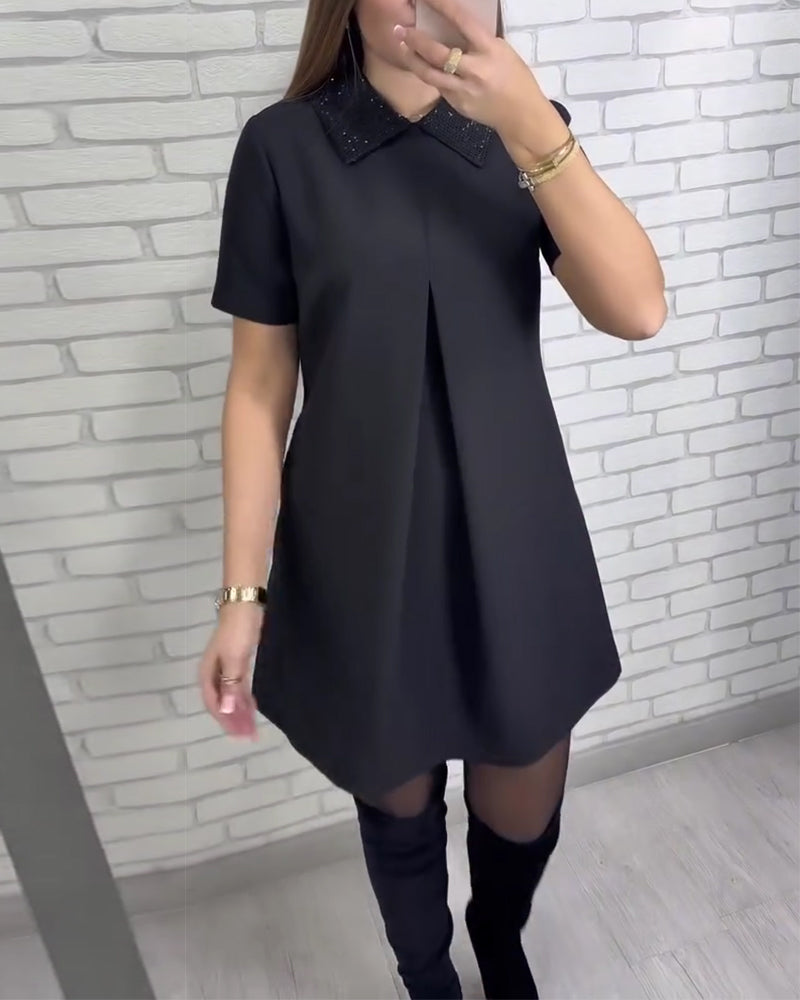 Elegancka sukienka damska ze stójką