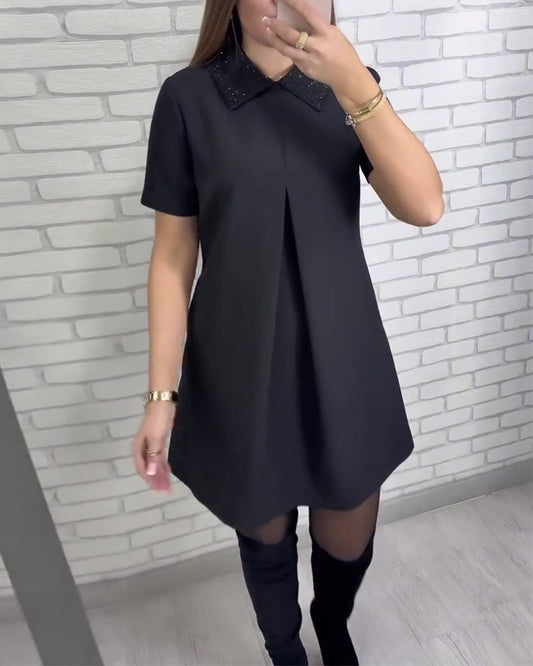 Elegancka sukienka damska ze stójką