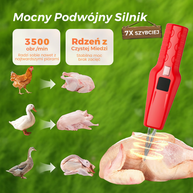 🐓Elektryczna maszyna do skubania drobiu – łatwe skubanie, oszczędność czasu i wysiłku!