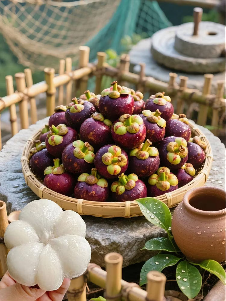 👑 Sadzonka drzewa mangostanu Purple Crown – uprawiaj wyjątkowe fioletowe owoce w domu