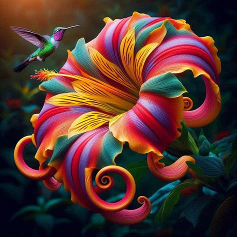 🌈Nasiona kwiatów Rainbow Swirl Spiral – rzadki kwiat