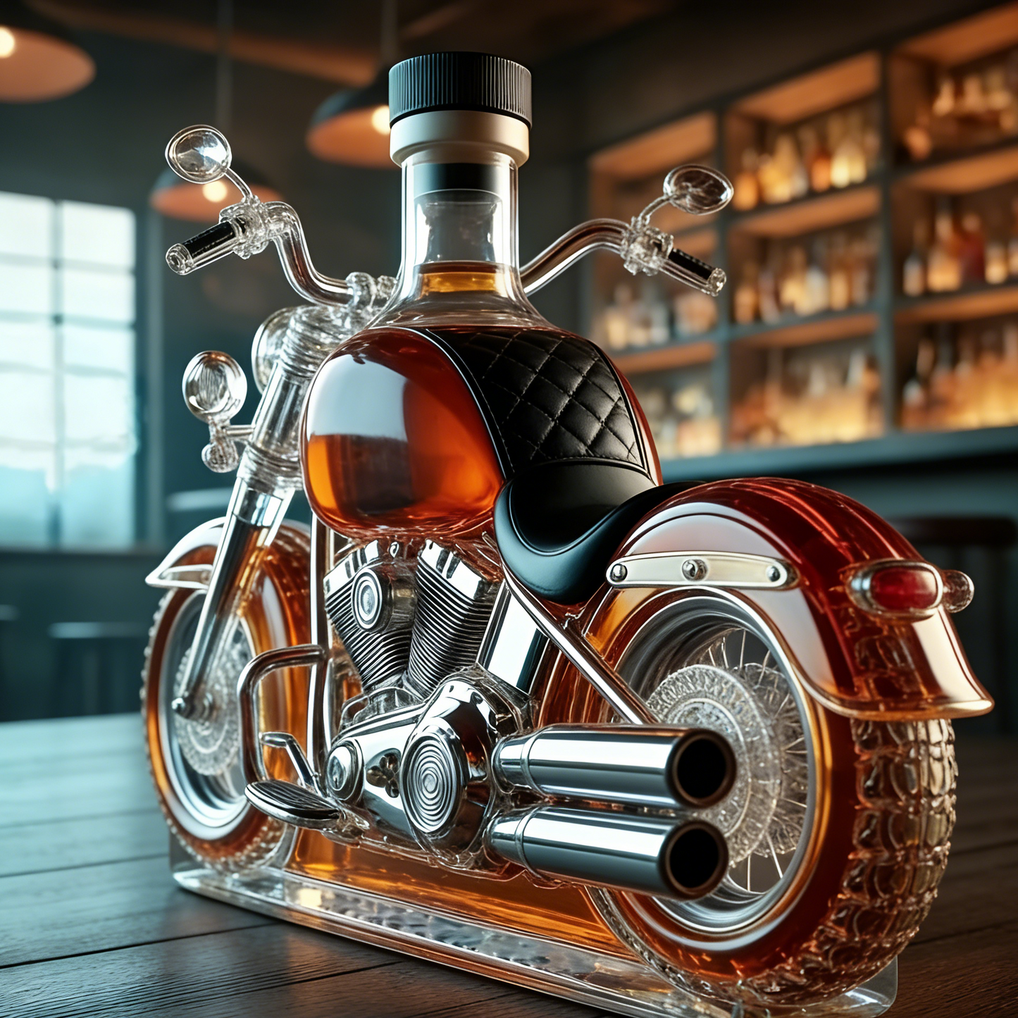 Karafka do whisky motocyklowa