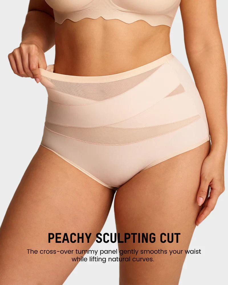 💖 Ostatni dzień – kup 1, otrzymasz 3 opakowania! Majtki modelujące brzuch z wysokim stanem, wiązane – rozmiary plus size