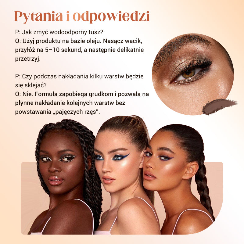 🔥Kup 1 otrzymaj 2 gratis✨Wodoodporny tusz do rzęs z włóknami