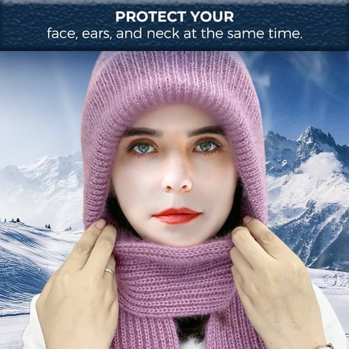 [Wyprzedaż zimowa⛄] Kompleksowa ochrona słuchu, wiatroszczelna czapka i szalik✨