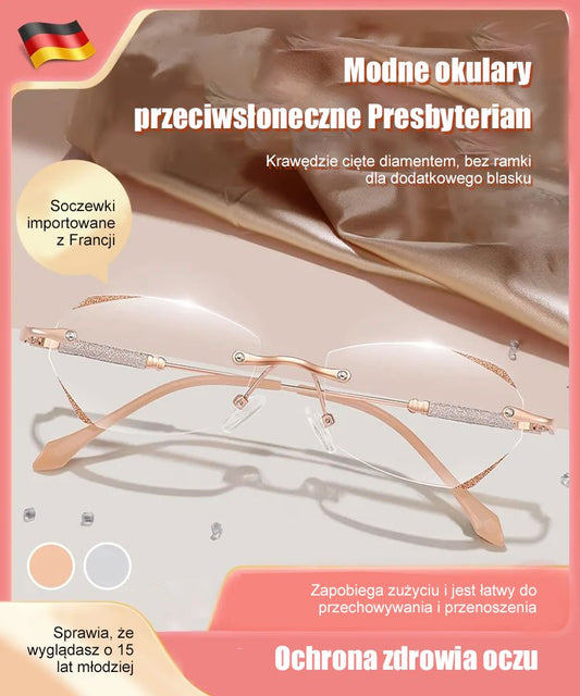 Bezramkowe okulary antyrefleksyjne Diamond Cut Edge Anti-Blue Light Presbyopia