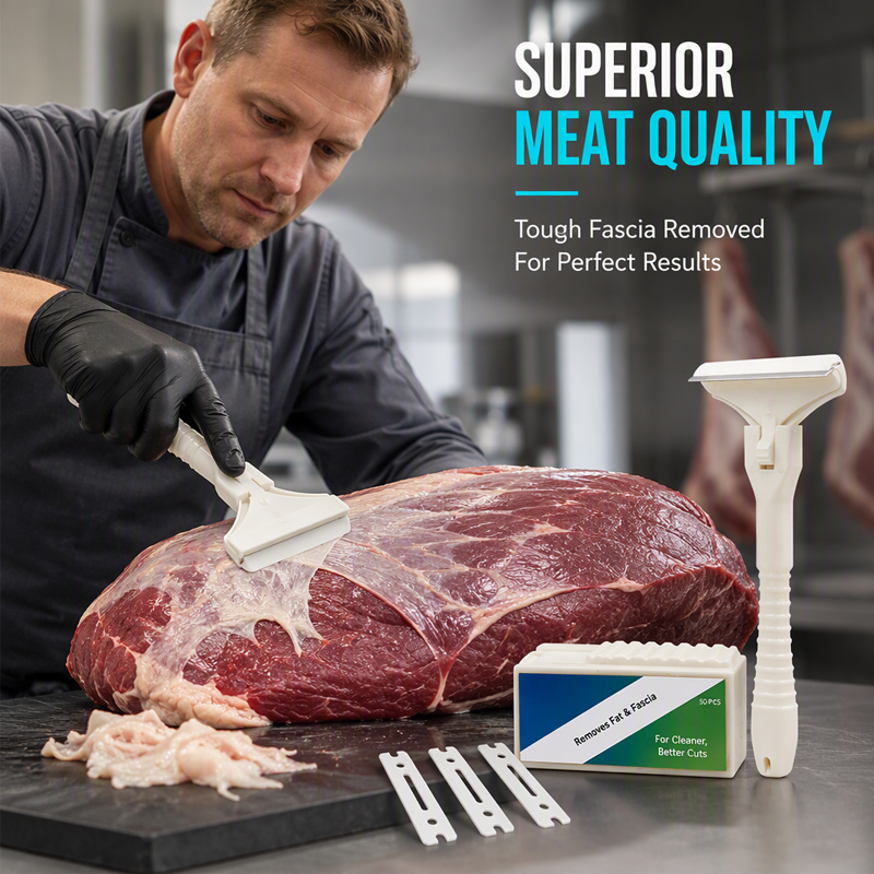 🥩Blacha ze stali nierdzewnej do mięsa – proste narzędzie do usuwania tłuszczu i ścięgien z mięsa wołowego i wieprzowego 🔪✨