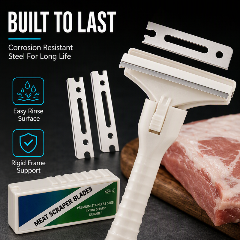 🥩Blacha ze stali nierdzewnej do mięsa – proste narzędzie do usuwania tłuszczu i ścięgien z mięsa wołowego i wieprzowego 🔪✨