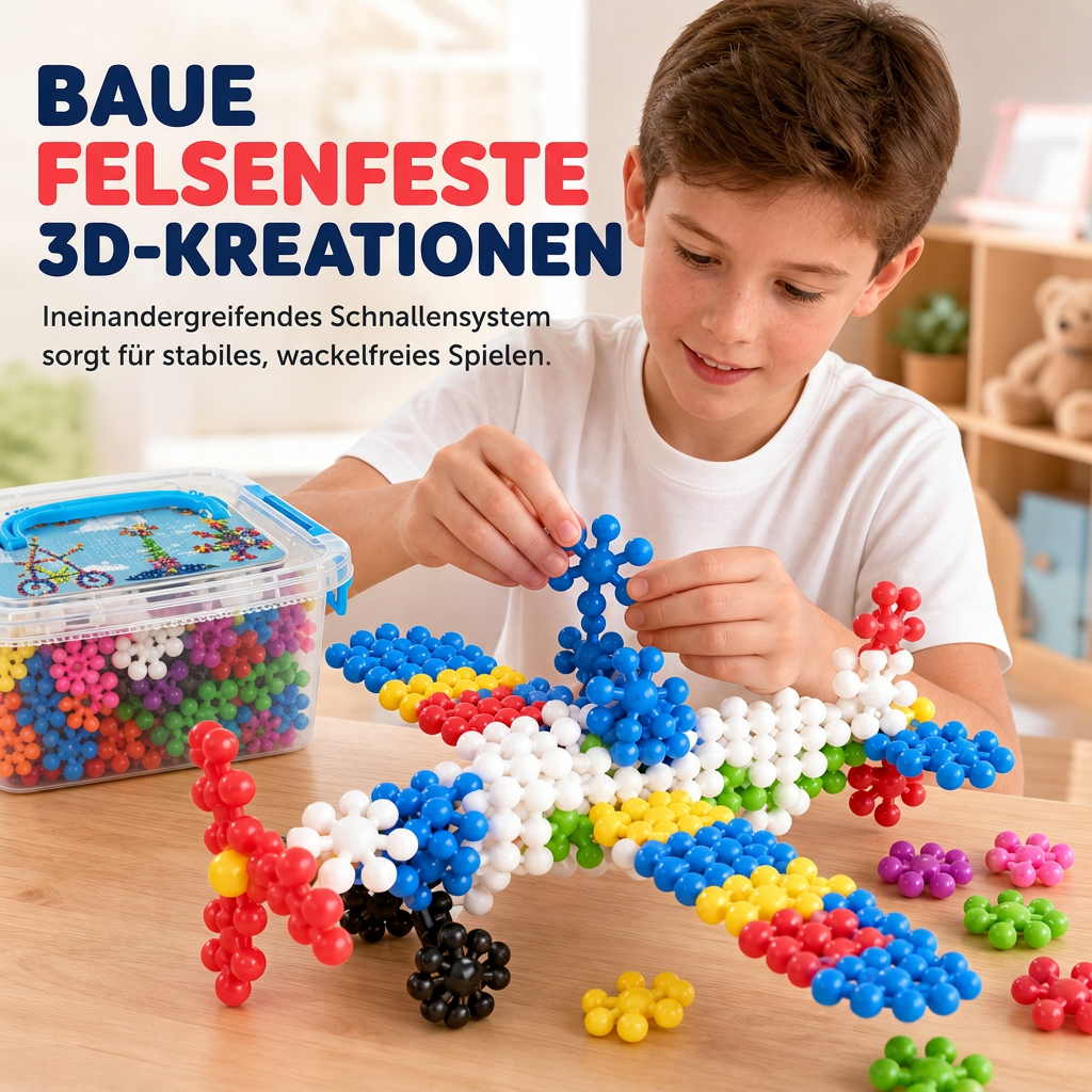 ❄️🧩 Klocki 3D Śnieżynki dla dzieci - kreatywne budowanie i łączenie elementów ✨