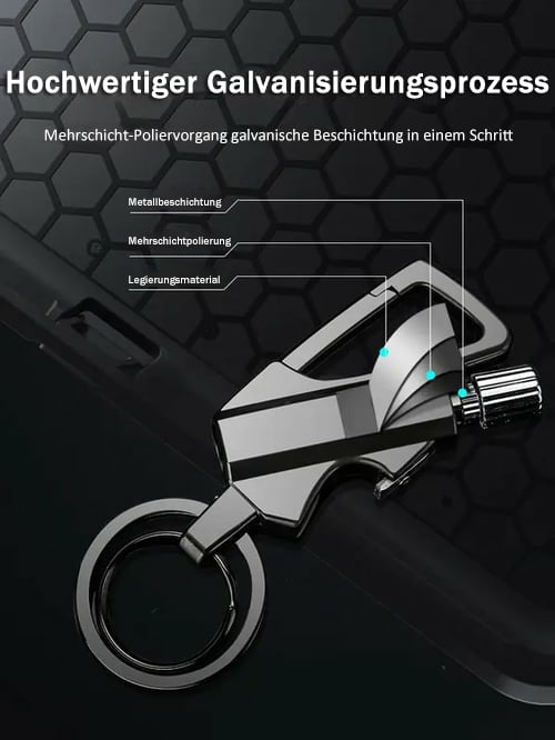 🔥Wielofunkcyjny brelok z otwieraczem do butelek, wielokrotnego użytku🔥Twoje narzędzie do codziennej produktywności