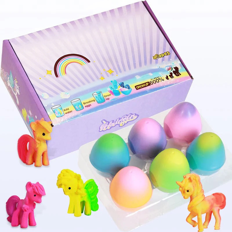 🦄6-pak jaj wylęgowych rosnących jednorożców