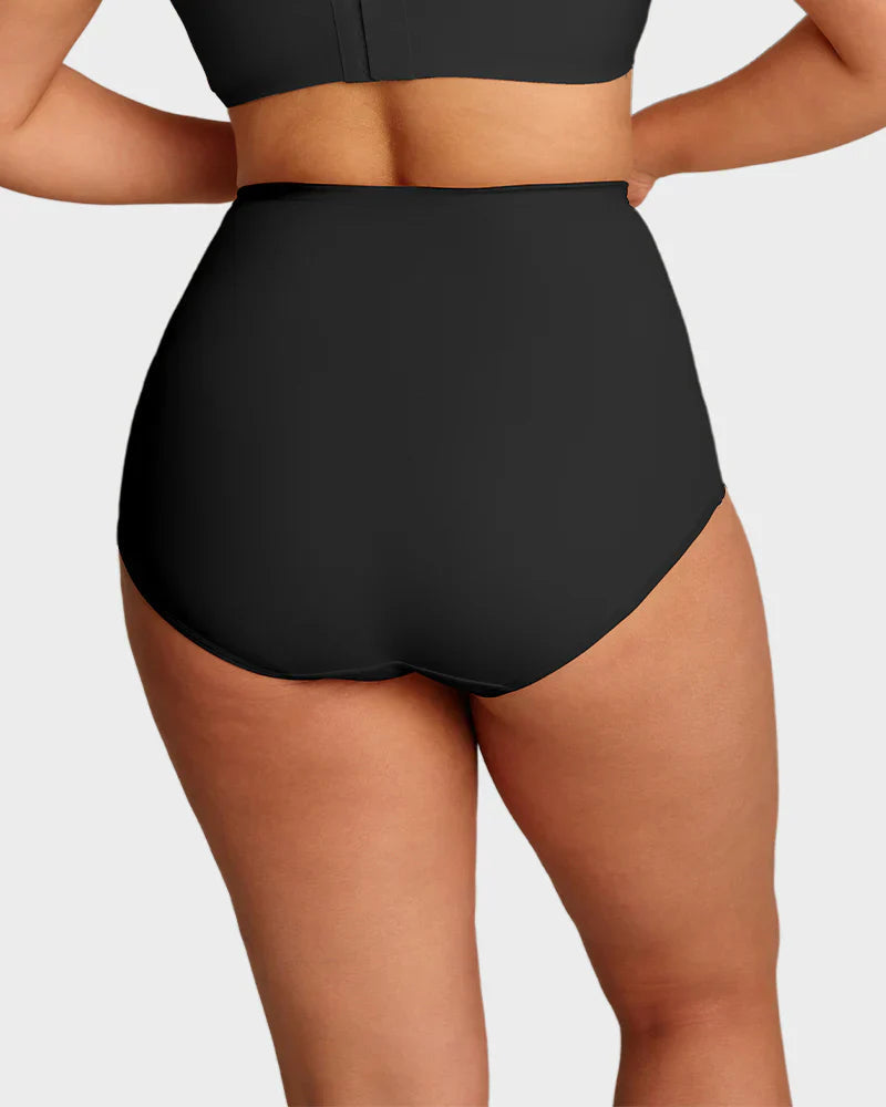 💖 Ostatni dzień – kup 1, otrzymasz 3 opakowania! Majtki modelujące brzuch z wysokim stanem, wiązane – rozmiary plus size