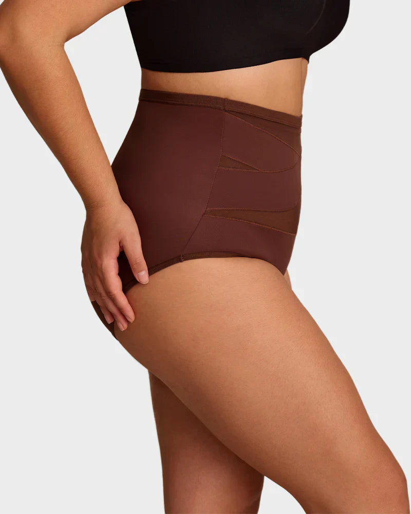 💖 Ostatni dzień – kup 1, otrzymasz 3 opakowania! Majtki modelujące brzuch z wysokim stanem, wiązane – rozmiary plus size