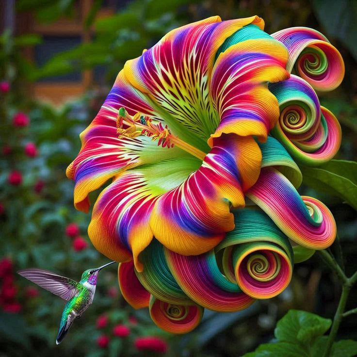 🌈Nasiona kwiatów Rainbow Swirl Spiral – rzadki kwiat