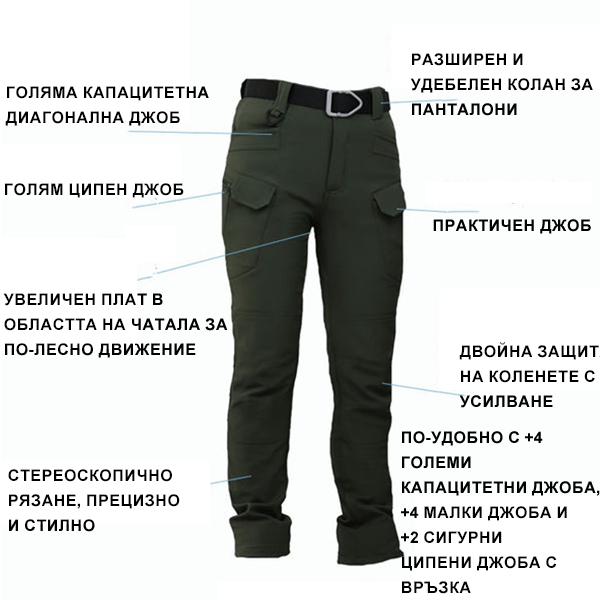 Męskie wodoodporne zimowe spodnie taktyczne typu Soft Shell