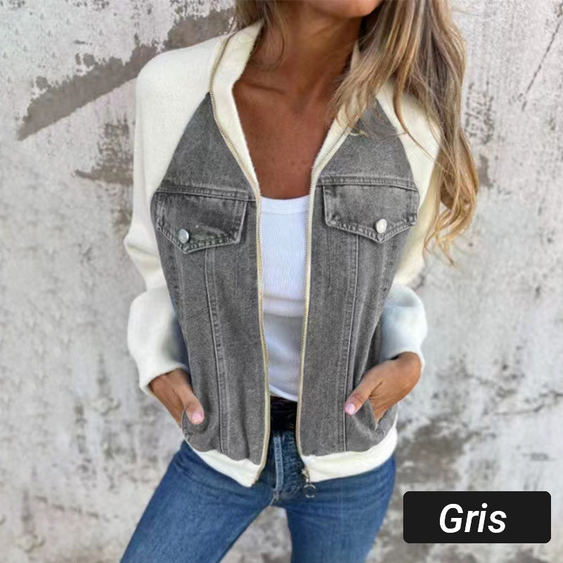 🔥Nowa modna damska kurtka z kreatywnym splotem denim