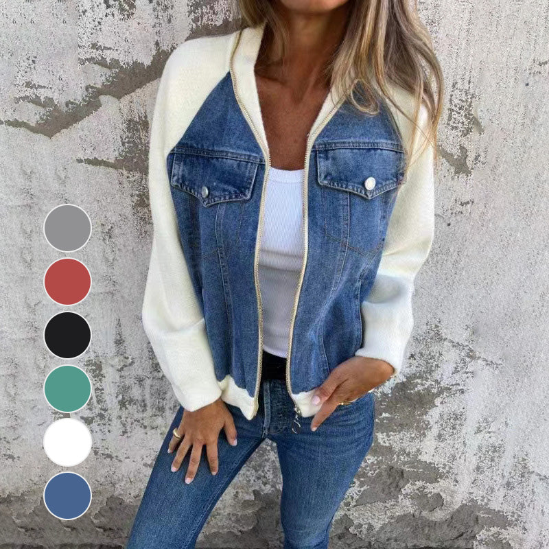 🔥Nowa modna damska kurtka z kreatywnym splotem denim