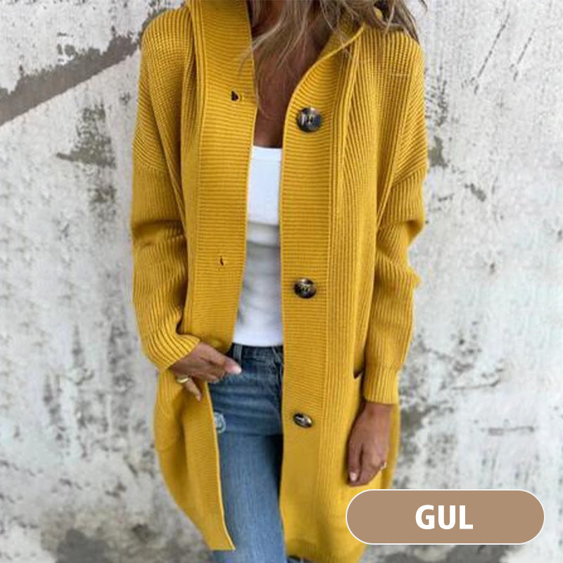 🌸Zapinany na guziki kardigan z kapturem dla kobiet