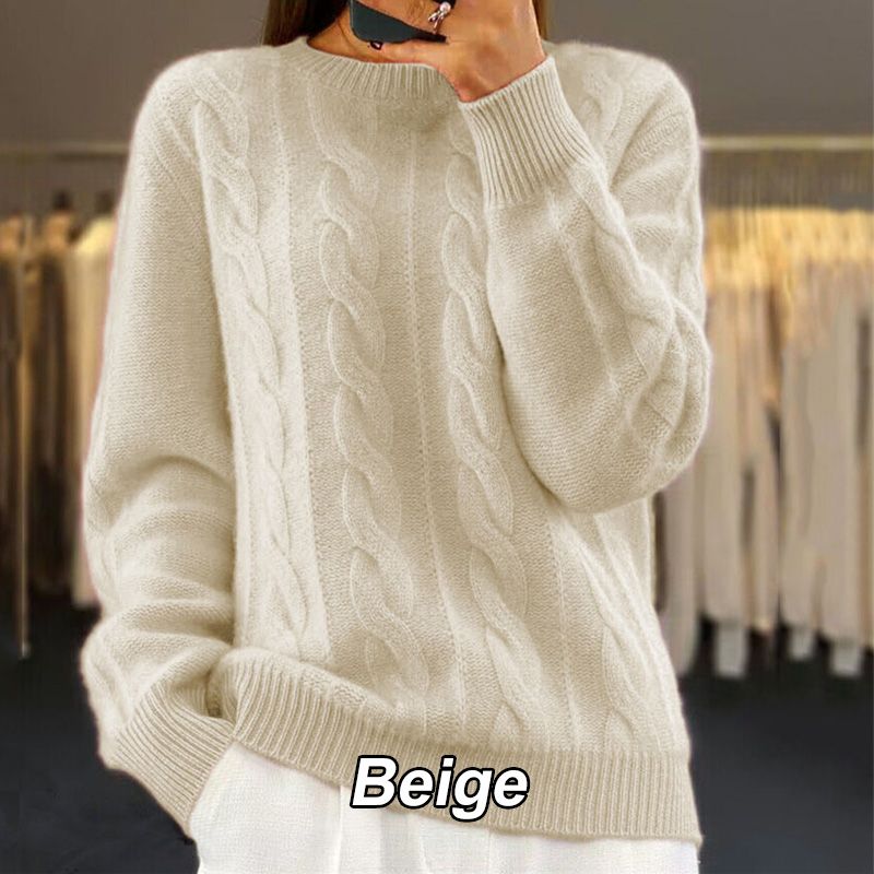 Ciepły sweter damski w stylu vintage