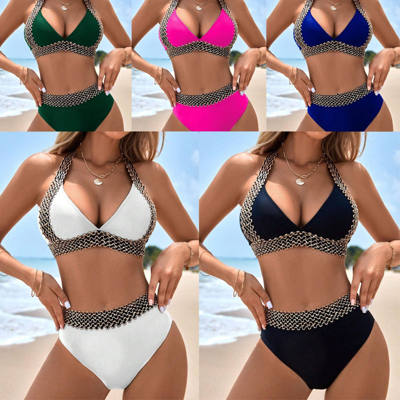 👙 Damski dwuczęściowy kostium kąpielowy z falbanką