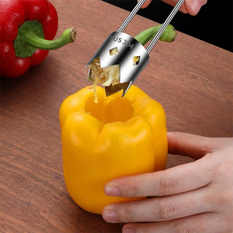 【✨Kup jeden, a drugi dostaniesz gratis】🍅Uniwersalny wydrążacz do owoców i warzyw ze stali nierdzewnej