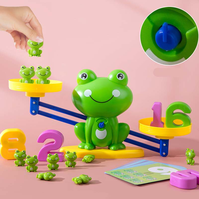 🐸Zestaw zabawek dla dzieci z kreskówkowymi zwierzętami i wagą