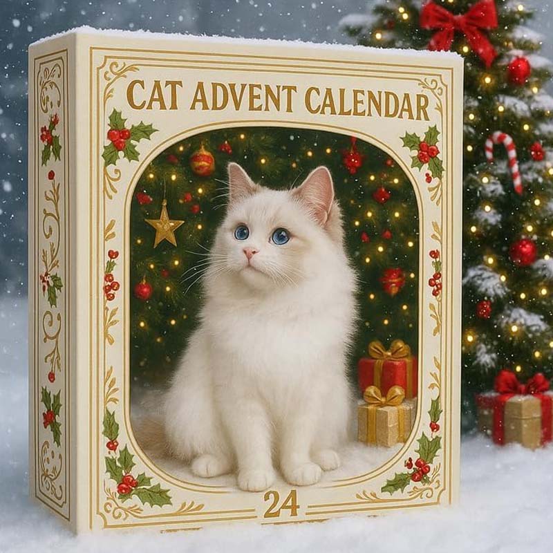 【🎁Oferta świąteczna🎄】Kalendarz adwentowy dla miłośników kotów na rok 2025