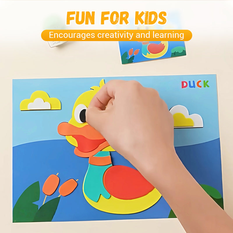 🧩🎨 Zrób to sam: Naklejki 3D EVA dla dzieci🎁