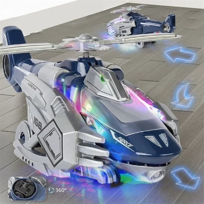Gorąca wyprzedaż, zabawka LED transformujący helikopter dinozaura