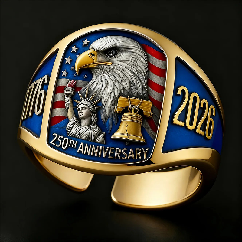🎖️Pierścień pamiątkowy z orłem z okazji 250. rocznicy 1776–2026🦅