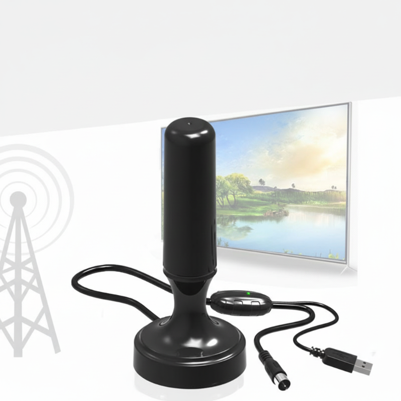 Zewnętrzna antena telewizji cyfrowej ze wzmacniaczem
