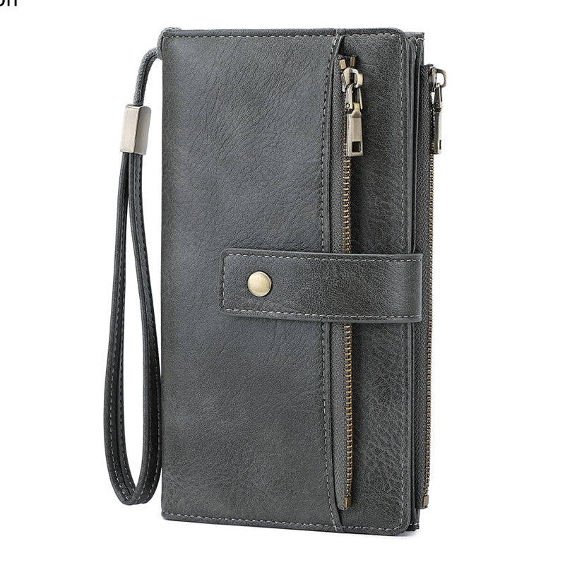 👛 Portmonetka damska w stylu retro - antykradzieżowy design
