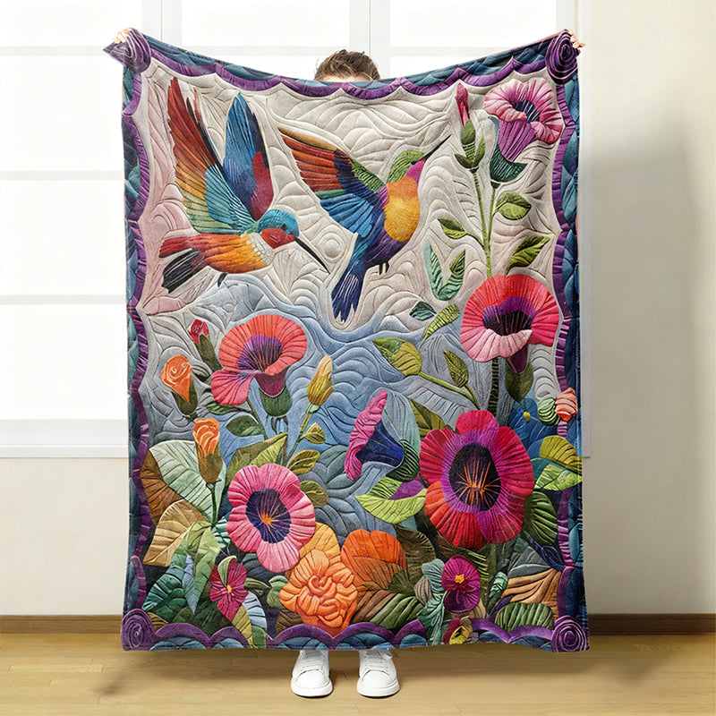 🌼 Przytulny i miękki koc flanelowy we wzór kwiatów 🛋️💐