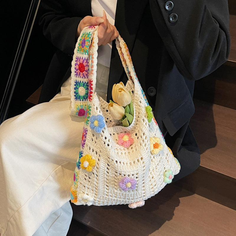 🧺 OGRANICZONA CZASOWO 50% ZNIŻKI! ✨ Torba etniczna szydełkowa dla kobiet – boho, pojemna, uniwersalna 🌼