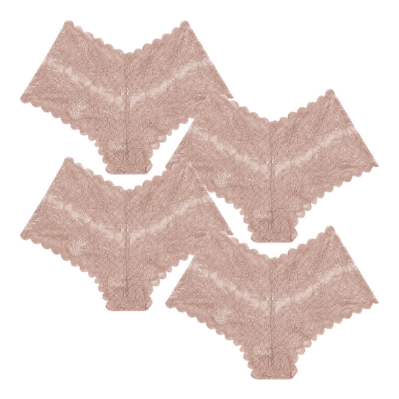 【✨ 1 + 3 gratis - 4 sztuki】Kobiece seksowne koronkowe stringi - Przezroczyste stringi w kwiatowy wzór 💋