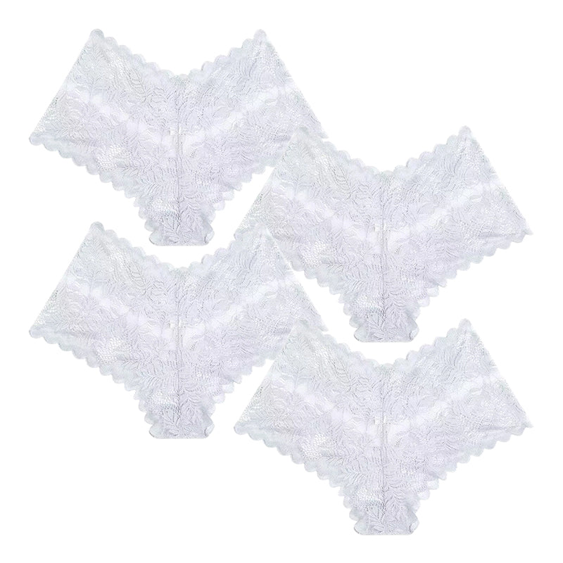 【✨ 1 + 3 gratis - 4 sztuki】Kobiece seksowne koronkowe stringi - Przezroczyste stringi w kwiatowy wzór 💋