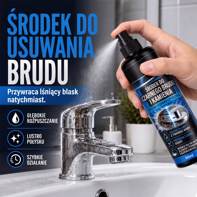 Wielofunkcyjny środek do usuwania kamienia 🍋 – usuwa kamień, czarne osady i osady mydlane – 3 działania w jednym